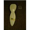 Image 1 : 5" white ivory letter opener with carved flower on handle (2)