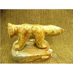 8.5" Soapstone transformation piece of man to bear by Michael Scott in 1992 (25)