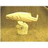 Image 2 : 14" whale bone salmon with inset fossilized ivory eyes - fabulous quality (25)