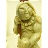 Image 6 : 13" soapstone hunter tremendous quality carving mounted on wood base (25)