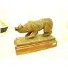 Image 2 : 9" soapstone bear by Steve Byazlov mounted on walnut wood base - all fur is carved (25)