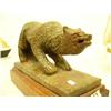 Image 4 : 9" soapstone bear by Steve Byazlov mounted on walnut wood base - all fur is carved (25)