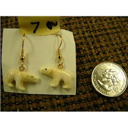 CHOICE on 4: white ivory earrings by Robert Kokuluk, King Island: Bears (2)