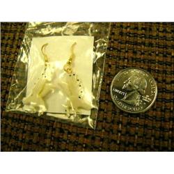 CHOICE on 4: white ivory earrings by Robert Kokuluk, King Island: bird (2)