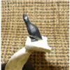 Image 4 : CHOICE on 3 white ivory birds by Thomas Pushruk of King Island: black bird with white chest (2)