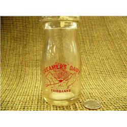 CHOICE on 4 old Alaska milk bottles: Creamer's Dairy Fairbanks, AK "Use Clean Quality Cream" (52)