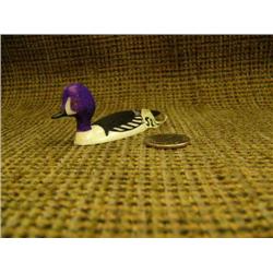 CHOICE on 3.5" white ivory birds by Al Mayac: Barrows golden eye (2)