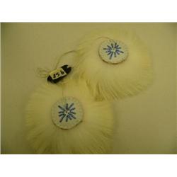CHOICE on 2 polar bear beaded Eskimo Yo Yos: blue beads (2)