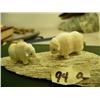 Image 3 : CHOICE on 3: group of 2 musk ox mounted on whale bone by Robert Kokuluk (2)