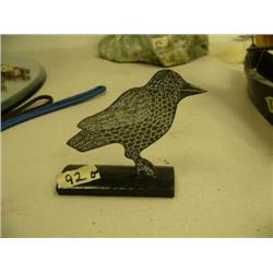 CHOICE on 2: baleen scrimshawed with raven by Robert crumbly 3" - stock #  600F (2)