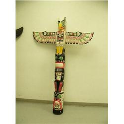 6'8" Alaska style wood totem pole with detachable wings - imported (2)