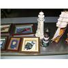 Image 3 : Lot of nautical decorations: Wood ships, lighthouses, framed knives, butterflies, ships and shells, 
