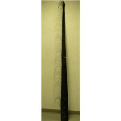 8'8" scrimshawed baleen with striped seals, beluga whales, killer whales and spotted seals, 13 figur