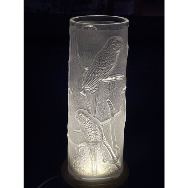 Lalique Lune Vase With Parakeets