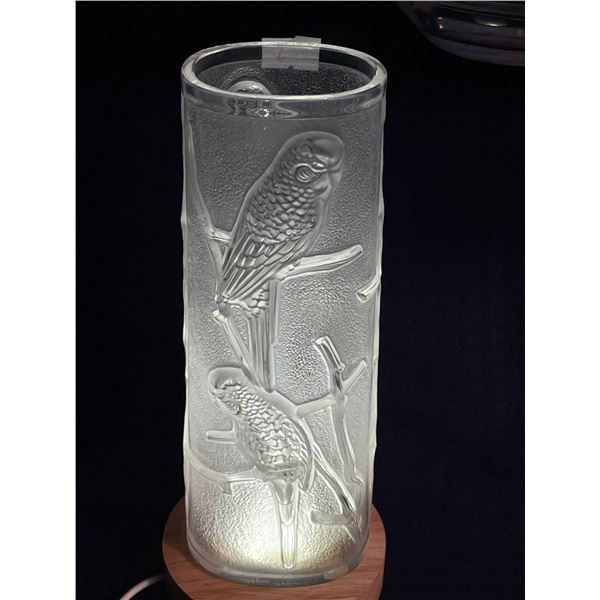 Lalique Lune Vase With Parakeets