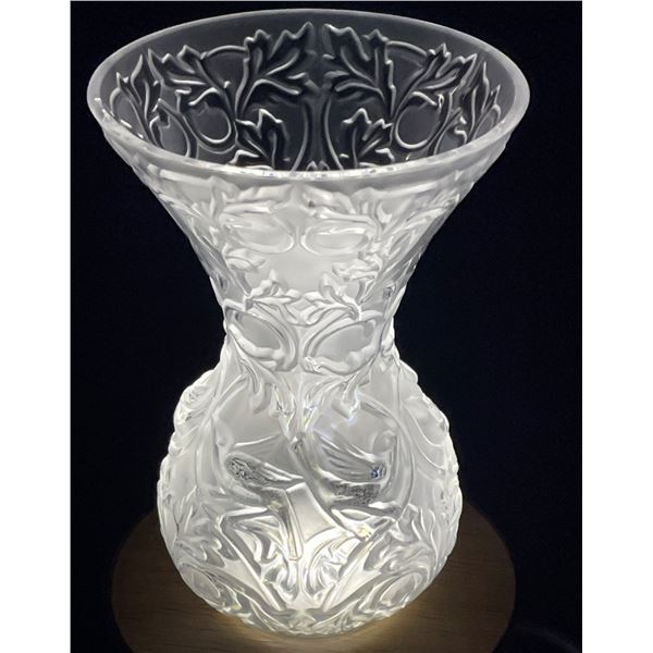 Lalique France "Arabesque" Frosted Glass Vase