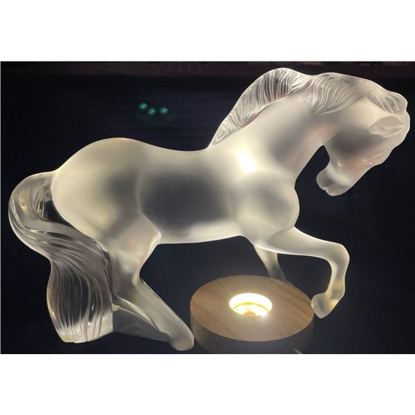 Lalique Crystal Kazak Horse 9H 11L