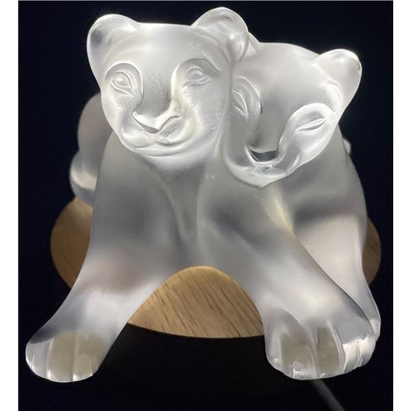 Lalique Crystal "Tambwe" Lion Cubs 5L
