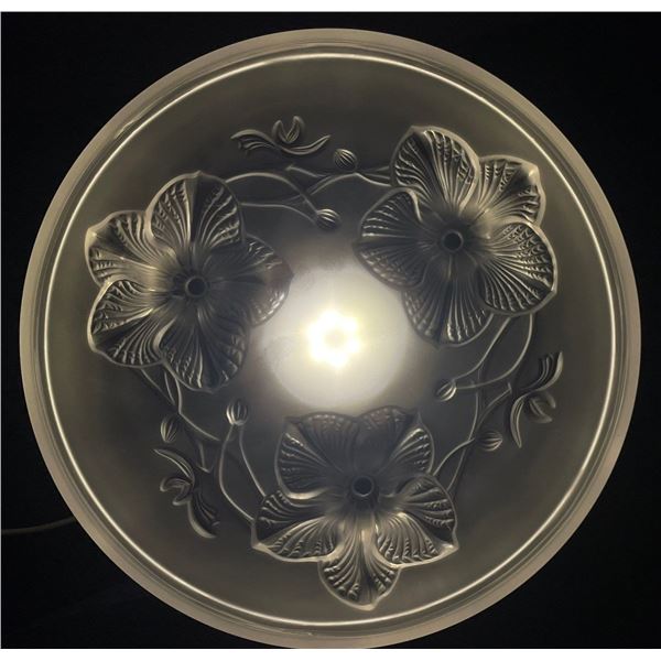 Lalique Crystal Bowl "Orchidée" 9.5D