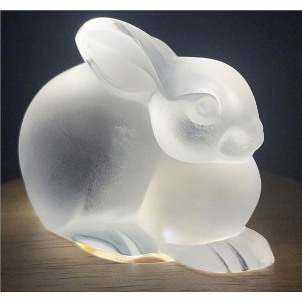 Lalique Crystal Clear Resting Rabbit 2T