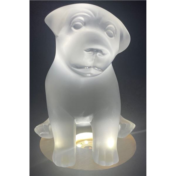 Lalique Crystal Sugar Sitting Puppy 7L