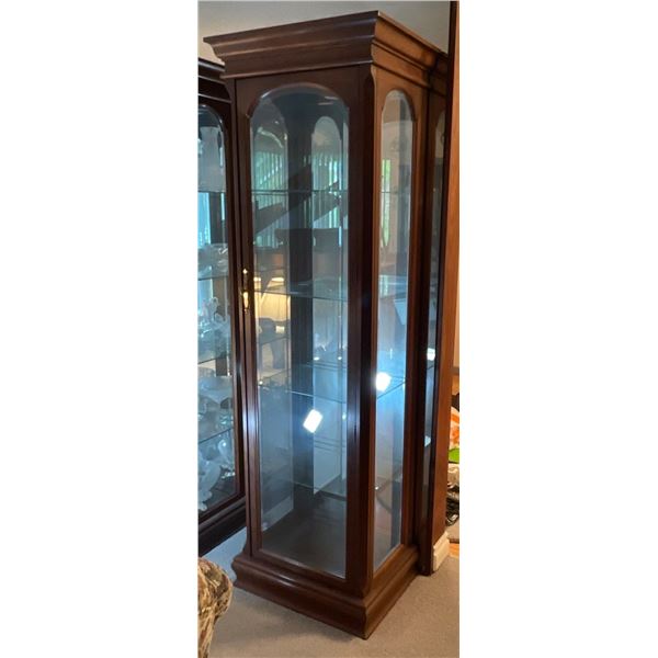 Mahogany China Cabinet With Light 24W x 75T x 17D