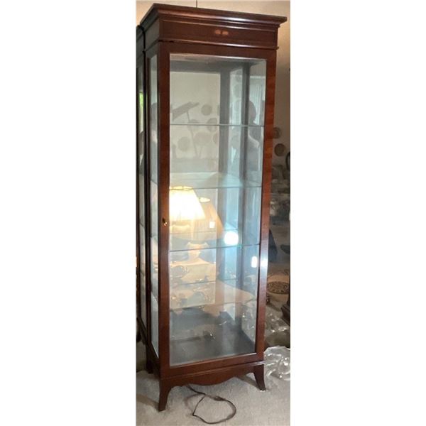 Mahogany China / Curio Cabinet With Light 26W x 16D x 79T