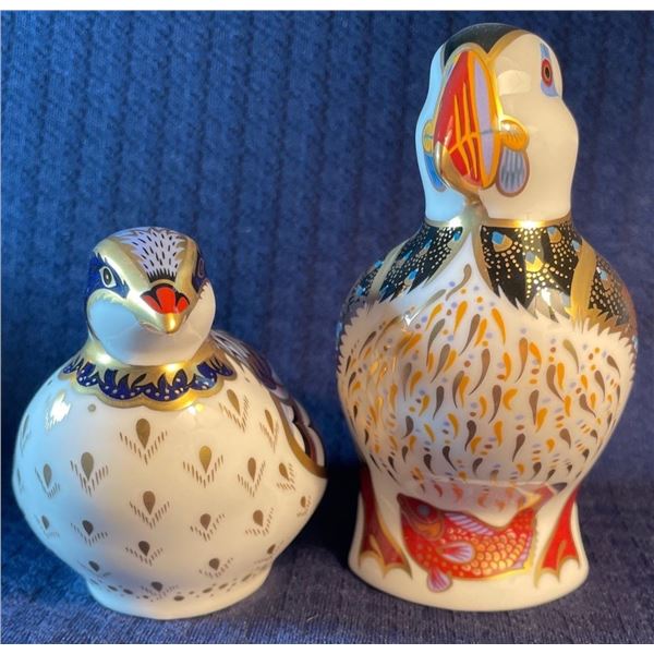 Royal Crown Derby Puffin 5T & Red Legged Partridge