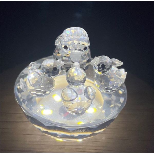 Swarovski Crystal Mother Duck With Ducklings