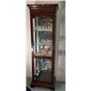 Image 1 : Mahogany China / Curio Cabinet 25W x 14D x 75T With Light Contents Not Included