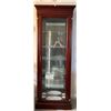 Image 2 : Mahogany China Cabinet With Brass Accents With Light 30W x16D x 78T Contents Not Included