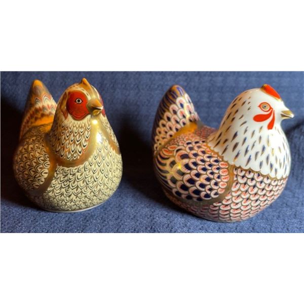 Royal Crown Derby Two Hens 4L