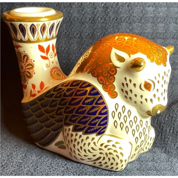 Royal Crown Derby Lion Candle Holder 5 L