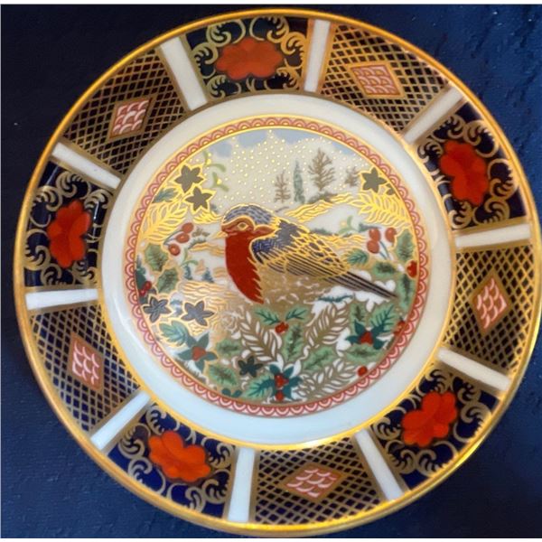 Royal Crown Derby Saucer "Old Imari Christmas Robin" 4.5L