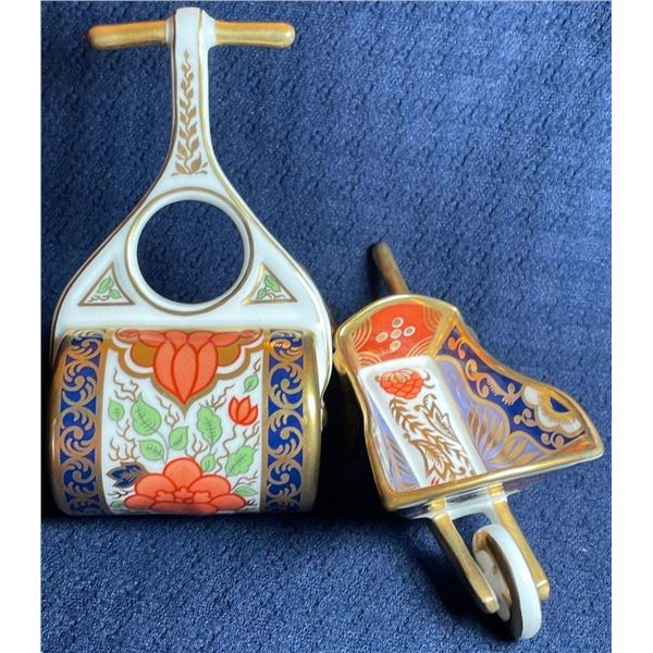 Royal Crown Derby Wheel Barrel 4.5L & Roller 4.5T