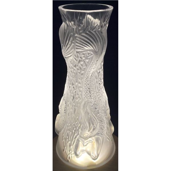 Lalique Crystal "Soliflore Sirene" Vase 3.5x5
