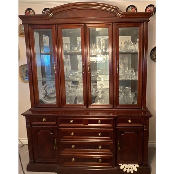 66x20x88 Mahogany Wood China Cabinet