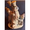 Image 1 : Llardo Porcelain Snowman w/ Children 6x9