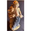 Image 1 : Llardo Porcelain Clown w/ Child & pets 4x9