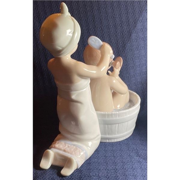 Llardo Porcelain Children in Basin 7x7