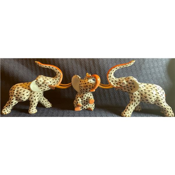 Herend Hvngary Porcelain Elephant Collection 6x4