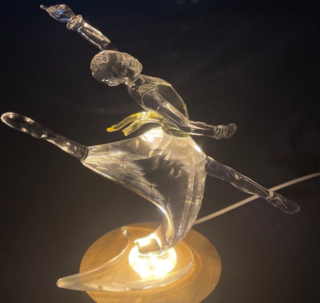 Swarovski Crystal Dancing Lady w/ Stand 7x9 - Beck Auctions Inc.