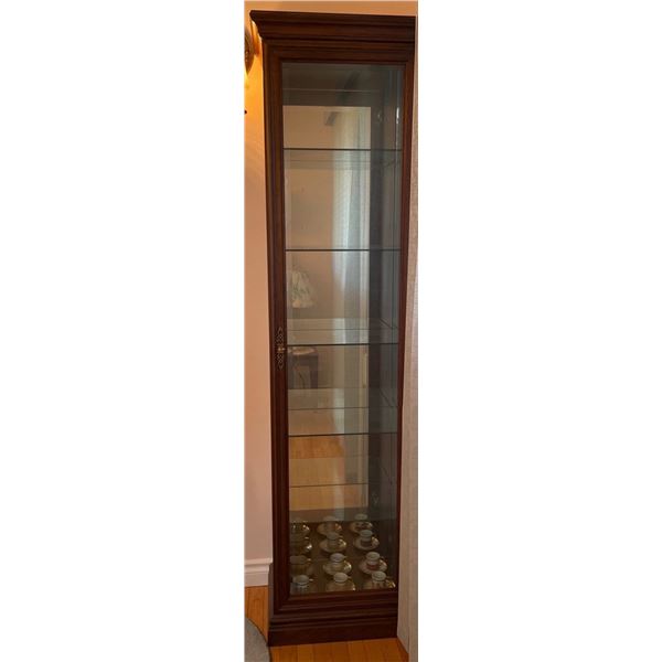 Wood 6 Tier Corner Cabinet 19x13x78