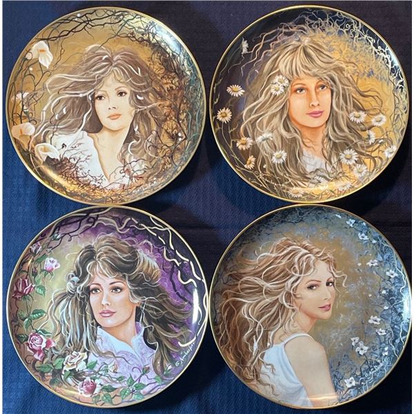 Kaiser W. Germany Set of 4 Lilie Daisy Camelia & Rose 10x10