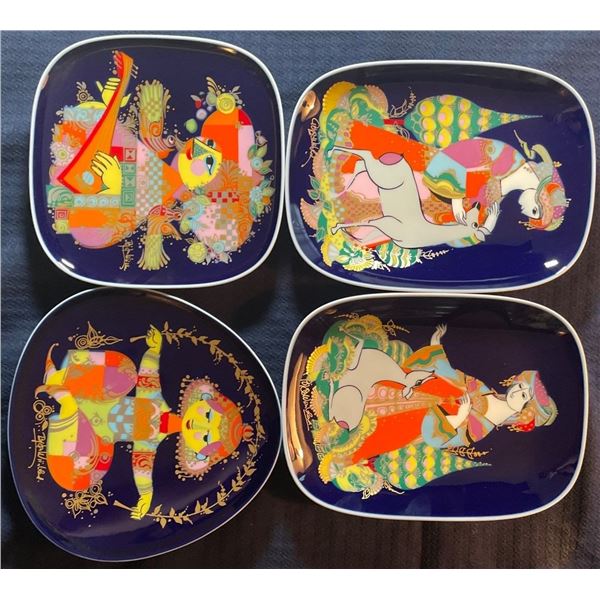 Rosenthal 1001 Nacht Set of 4 8x8 7x7 9x7 9x7