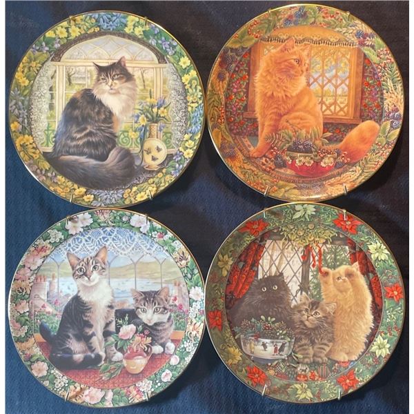 Royal Dahlton Cats in The Window Set od 4 8x8