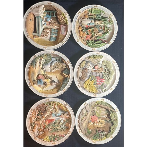 The Bradford Exchange 7x7 Set of 6 Peter Rabbit Collectors Plates