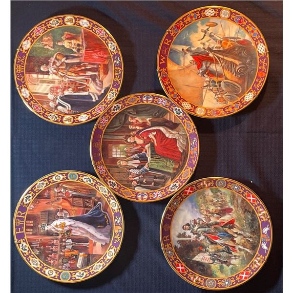 Royal Dahlton 10x10 Kings & Queens of The Realm Set of 5