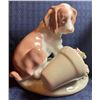 Image 1 : Lladro Porcelain Dog w/ Flower Pot 4x5