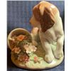 Image 2 : Lladro Porcelain Dog w/ Flower Pot 4x5